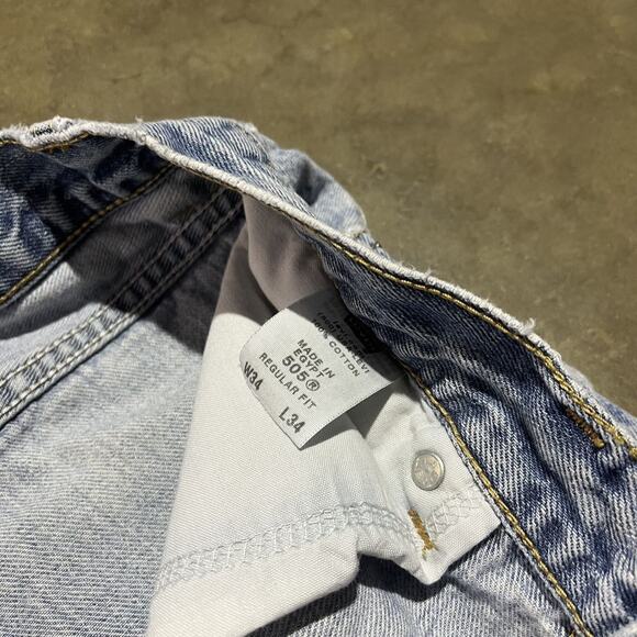 Vintage Y2k Levi's 505 Blue Regular Fit Jeans 32x33 - Picture 5 of 5